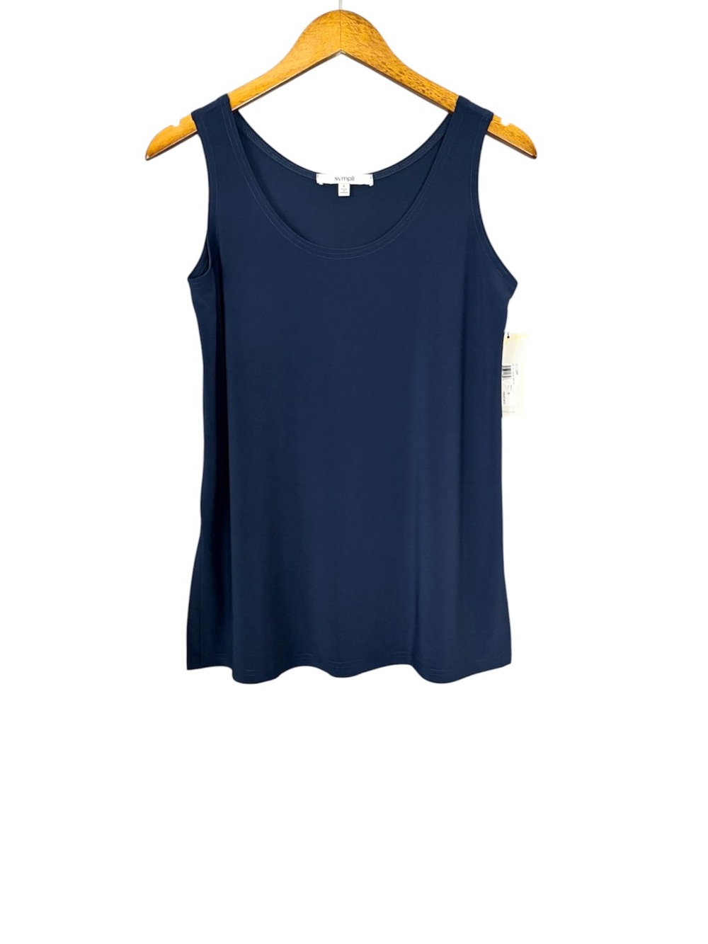 Sympli‎ Go To Relax Tank Top Navy Blue Jersey Knit NWT
